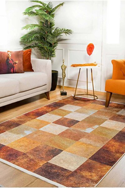halinet Halı.Net Multi-Colored Bohemian Washable Non-Slip Living Room Carpet ...