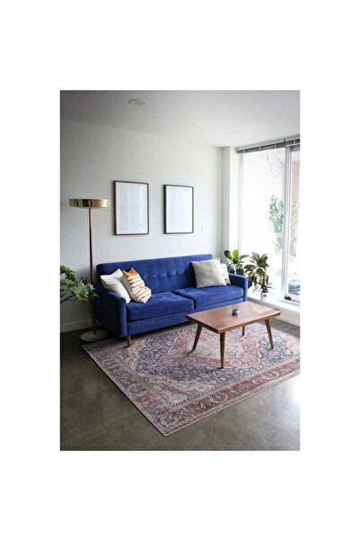 halinet Halı.Net Cream Ethnic Bohemian Washable Non-Slip Living Room Carpet A...