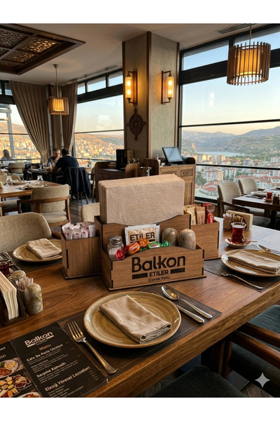 Simidil Design Ahşap peçetelik, lazer kesim stant, kafe masa üstü düzenleyici...
