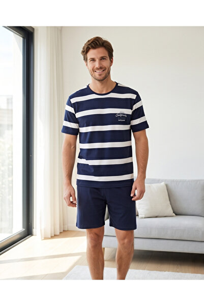 Hirazenmoda Over Sleep Men's Pajama Set Short Sleeve