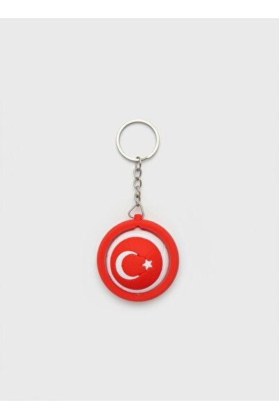 Dönen Ay Yıldız Türk Bayrağı Anahtarlık Dünya kupası özel tasarım