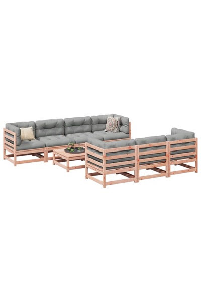 vidaxl Set canapele gradina, 8 piese, lemn masiv brad douglas