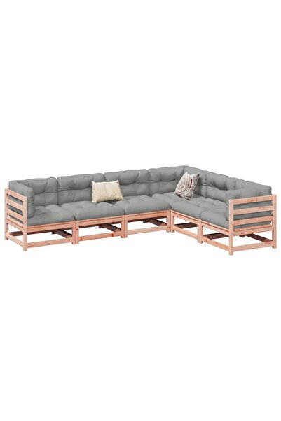 vidaxl Set canapele gradina, 6 piese, lemn masiv brad douglas