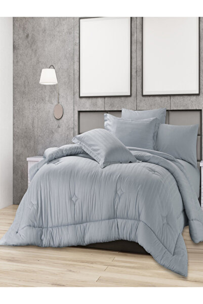 Cannon 6-Piece Striped Cotton Duvet Cover King Set Blue