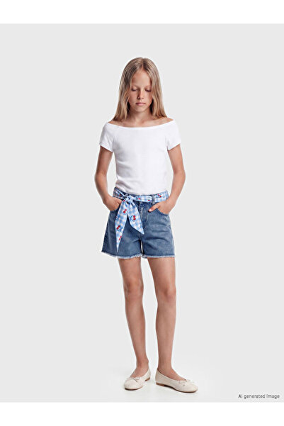 LC Waikiki Pantaloni scurți din denim și bentiță pentru fete de la UZG STORE,...