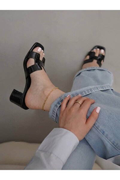 Shoes Kalın Topuklu Kadın Terlik Şık Günlük Kullanım