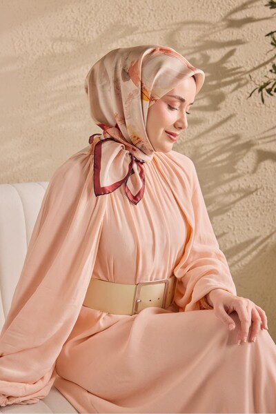 Silk Home Twill İpek Petal Eşarp Bordo 90x90