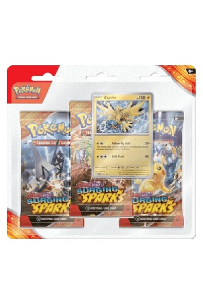 Pokemon Surging Sparks: Zapdos 3-Pack Blister