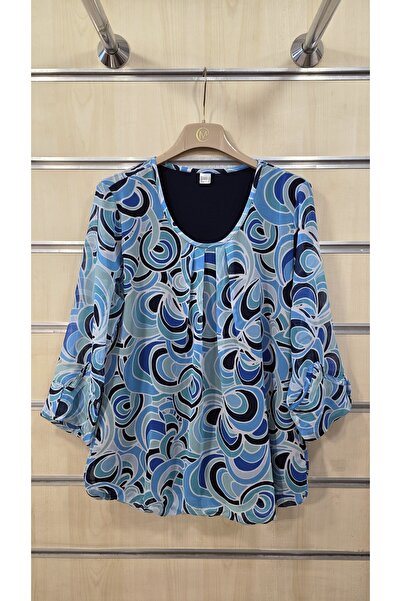 trendbysena Women's Patterned Chiffon Blouse