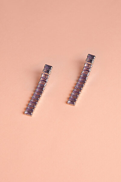 Simovia 5 mm Baget Zirkon Taşlı Su Yolu Küpe