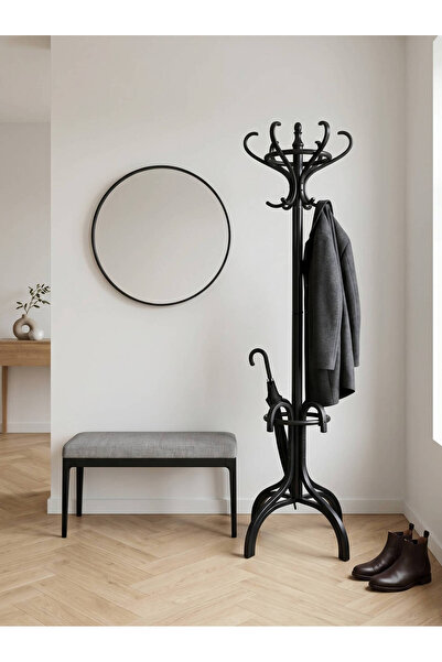 KleinHaus Furniture Ahşap 8'li Tonet Askılık, Vintage Özel Tasarım Askılık (D...