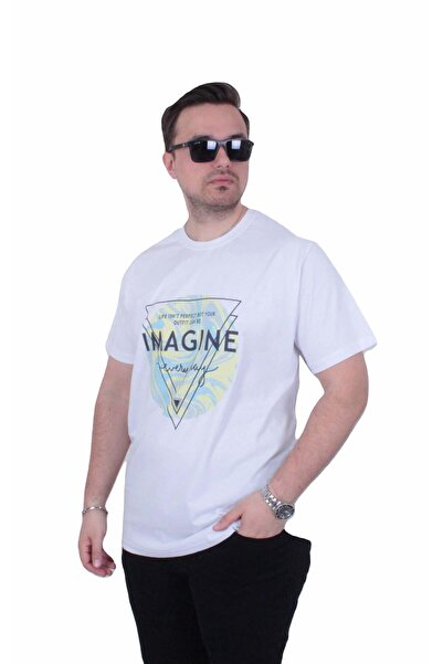 MocGrande Tricou cu gâtul în formă de O pentru bărbați, mărime mare, Imagine ...