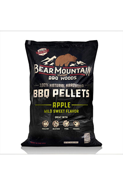 Bear Mountain Apple Mild Sweet Flavor Natural Hardwood BBQ Pellets 9kg