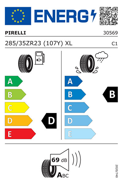 Pirelli 285/35 R23 107Y XL P-Zero PZ4 L Yaz Binek 2025