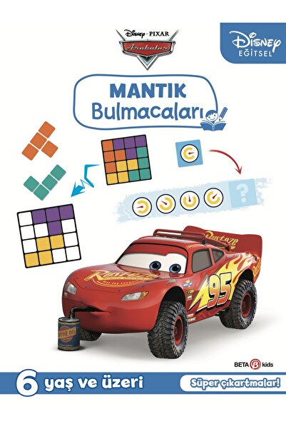 Beta Kids Yayınları ألغاز منطقية مع ملصقات سيارات ديزني التعليمية