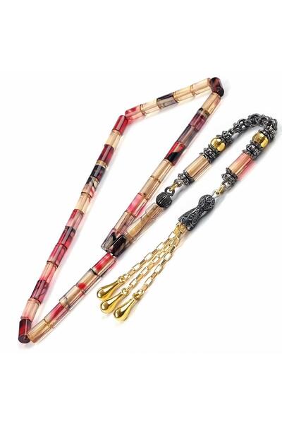 TESBİHCİBABA Midi Size Cut Mix Crimped Amber Prayer Beads