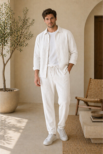 ZİYMO Men's Tube Top and Pants Set in Tube Fabric