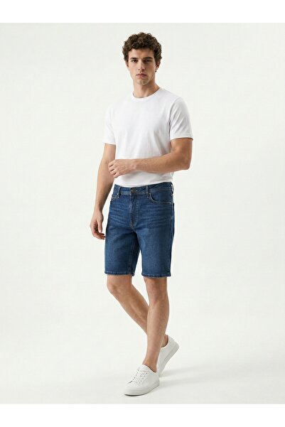 Loft Men's Combed Cotton Shorts Lf2038746 Mid Wash
