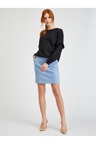 ORSAY Light blue women's suede skirt