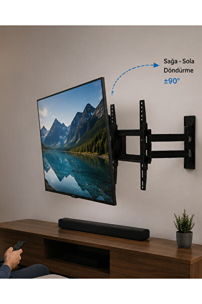 OEM LCD LED TV Duvar Aparatı Çift Kollu Hareketli Askı Sistemi