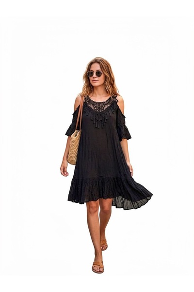 Generic Pamuk Astarlı Oversize Elbise