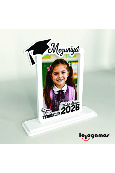 lologames Dikey İlkokul Mezuniyet Çerçevesi Ahşap Dayanıklı Malzeme