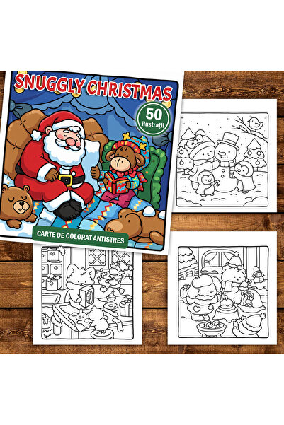 Legendary Gifts Carte de colorat, 50 de ilustratii Snuggly Christmas, 106 pag...