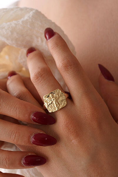 AŞIK ACCESSORIES Angel Figured Plate Ring
