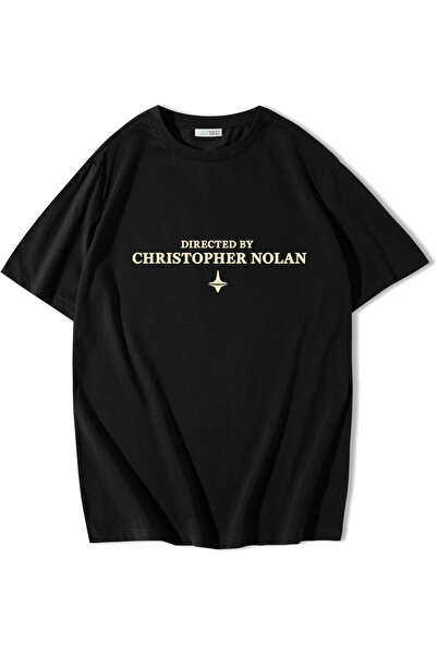 BRZ COLLECTION Tricou Unisex Oversize Regizat de Christopher Nolan Negru