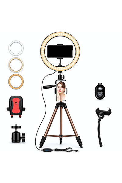 Techone Lampa Circulara Ring Light Vlog Pro, Lumina Calda / Rece / Neutra, Te...