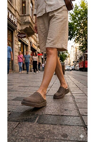 Oneka Shoes شبشب نسائي يومي مصنوع من جلد المنك المثقب 2606TDFTS1722