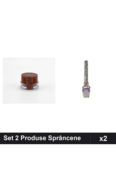 Makeup Set 2 Produse Sprâncene Ruby Rose Gel Medium + Eyeliner Kiss Beauty Negru