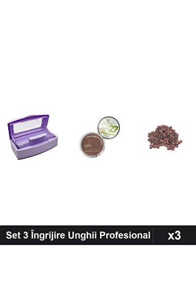 Makeup Set 3 Îngrijire Unghii - Sterilizator Liliac, Gel Constructie UV LED F...