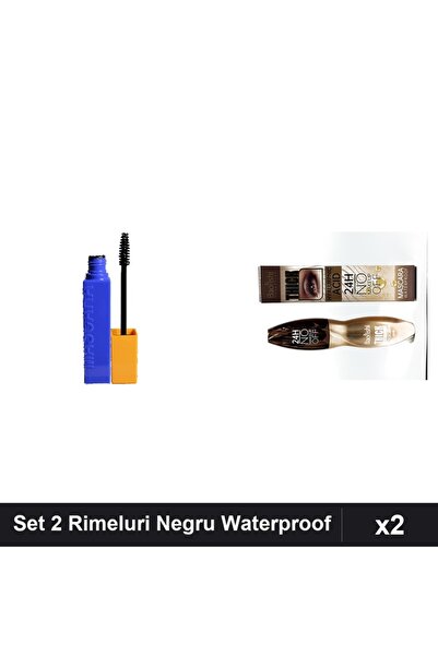 Makeup Set 2 Rimeluri Ushas și Baolishi Waterproof 24h, Negru, Machiaj Profes...