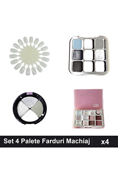 Makeup Set of 4 DoDo Quiz True Eyes Eyeshadow Palettes, Margareta Nails, Comp...