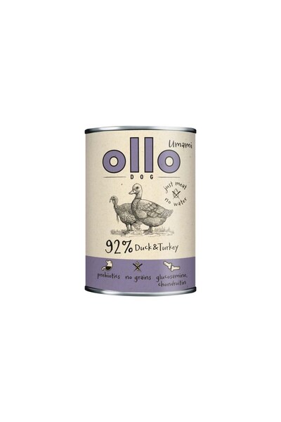 OLLO Umami Rață și Curcan - Hrană umedă pentru câini - 850g