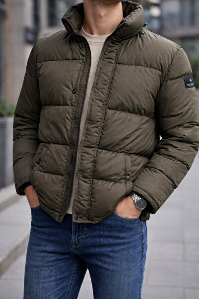 Mrmakas TEKSTİL Khaki Men's Puffer Jacket