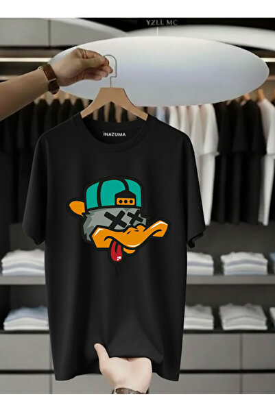 İnazuma Outdoors Unisex Oversize Βαμβακερό T-shirt με στάμπα και κοντό μανίκι...