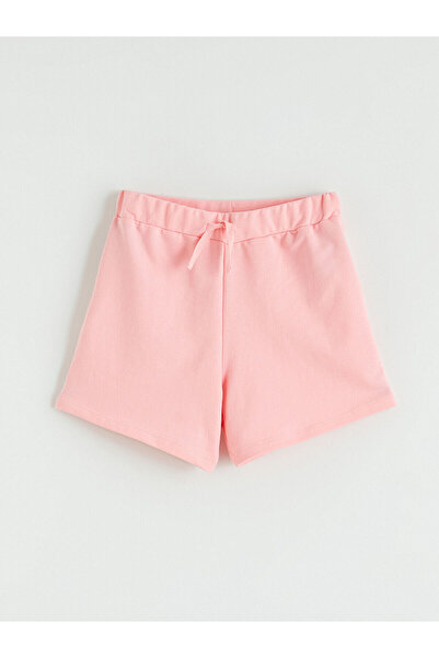 LC Waikiki Two Mt Shop Quality Pink Elastic Waist Girls' Shorts