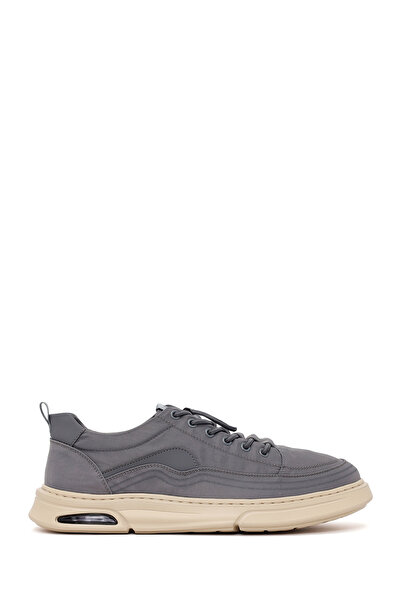 Derimod Derimoz Zero Men's Gray Lace-Up Fabric Sneaker 26Sfd69206F