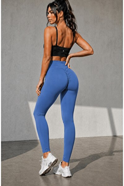 MAROVOAY High-Waisted Lycra Tights with Drawstring at the Back, Sports Tights
