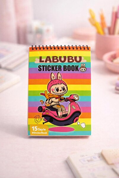 ÖZ KIRTASİYE Kawaii Labubu Sticker Defter