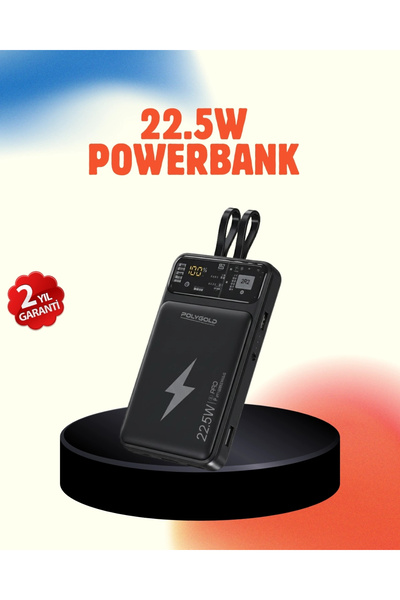 Genel Markalar Mobil Powerbank 22.5W PD Destekli Hızlı Şarj