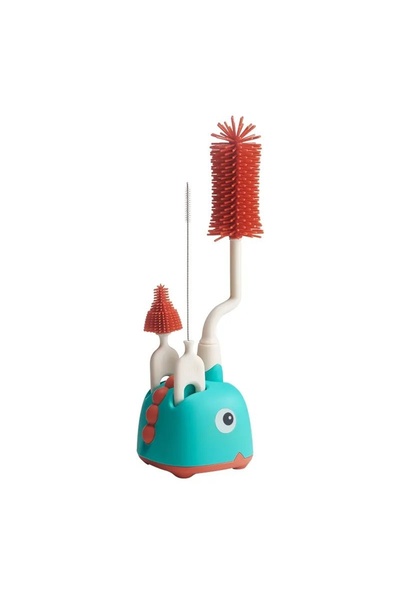 Kidizi Bottle cleaning brush set with 4-in-1 holder DinoCare Red, 0% BPA, for...