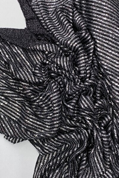 Generic Brand Bearded Striped Sequin Fabric Sequin Sequin Fabric Evening Dres...