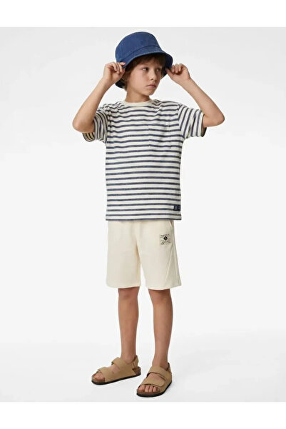 Koton Cotton Blend Pocketed Waist Tie Shorts