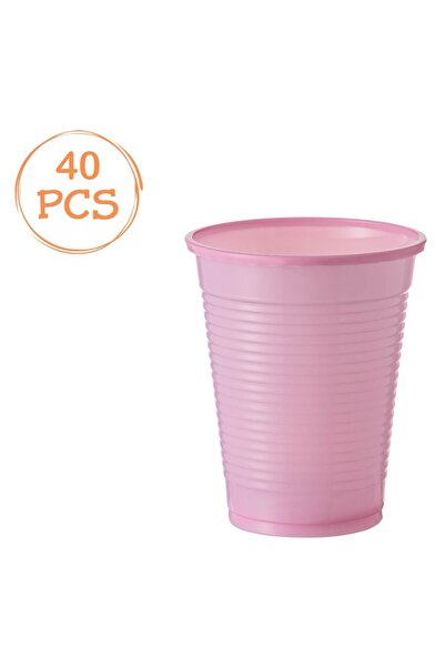 Zumzeria Set of 40 Pink Plastic Cups 200ml