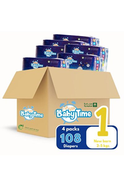 Jnini Baby Time Size (1) - Small Carton - 108 Diapers