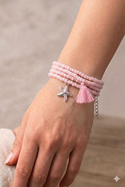 PETEK AKSESUAR Multiple Bead Tassel Sea Star Bracelet