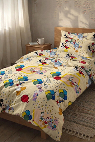 LaLiva Children's Duvet Cover Set with Single Elastic Sheet, Natural Healthy ...
